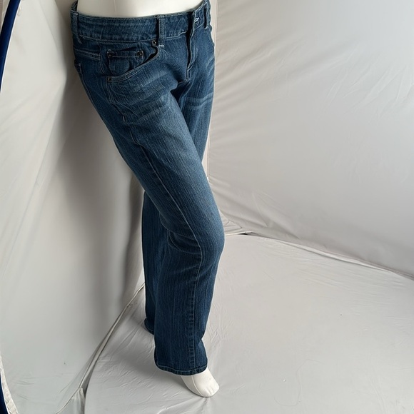 Ed Hardy Y2K multicolor skull back pocket stretch straight blue denim jeans - Picture 3 of 12